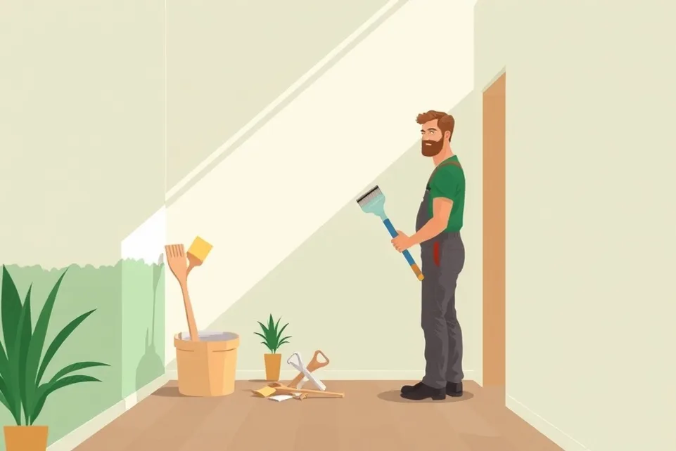 Intérieur rénové après travaux de peinture à Corbas
