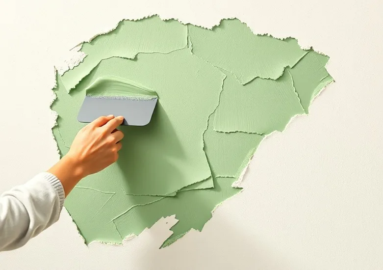 Application d'un enduit décoratif à la lisseuse sur un mur